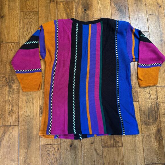 VTG Fashion Formulas Pullover Top LG Stripes Women's Sweater 3/4 Sleeves - Picture 6 of 6